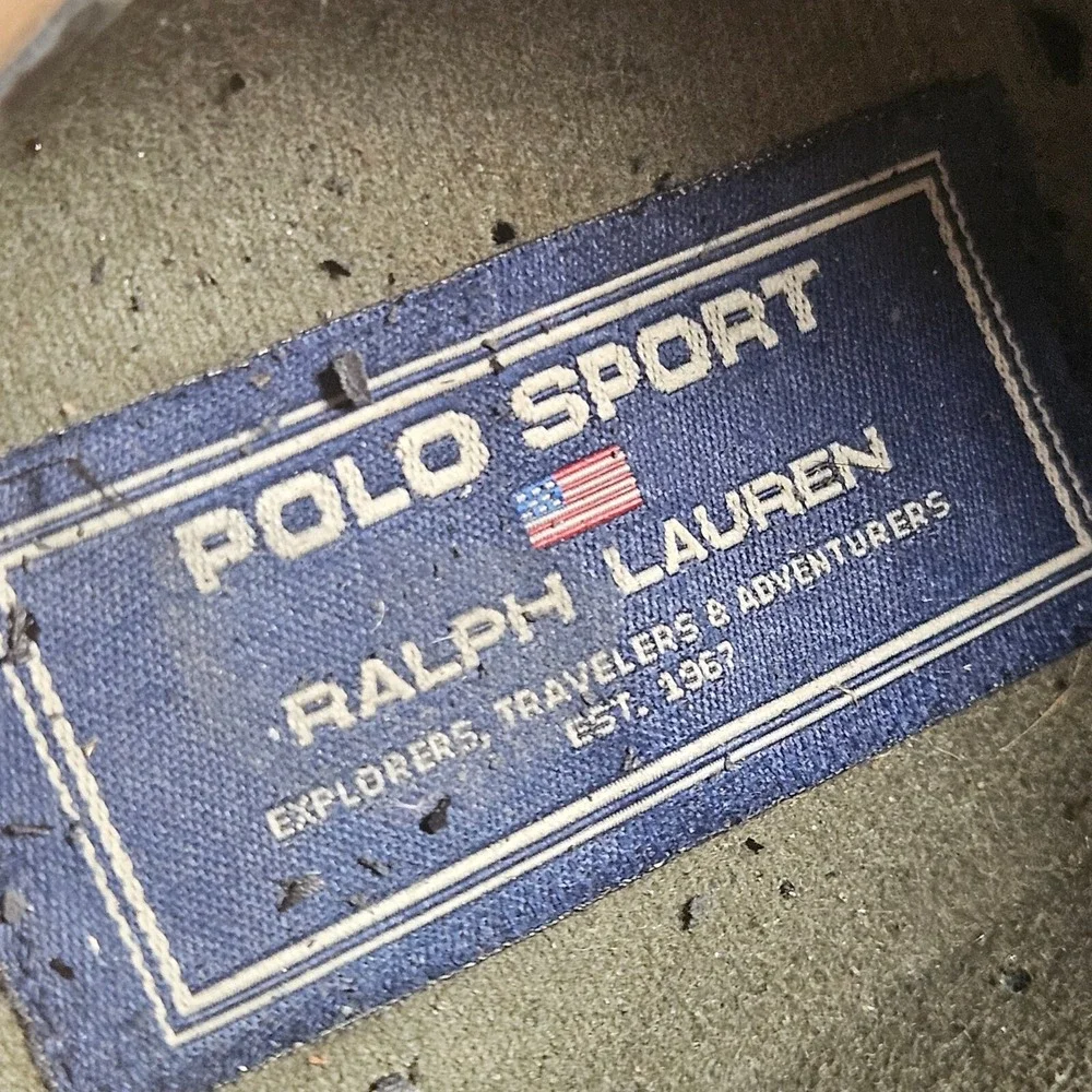 Polo Sport Ralph Lauren Mens Leather Lace Up Duck‎ Boots SZ 8 Low Top 90s Y2K